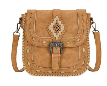 MW1359-8360BR Montana West Western Aztec Cut-Out Crossbody Bag