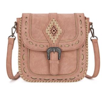 MW1359-8360PK Montana West Western Aztec Cut-Out Crossbody Bag