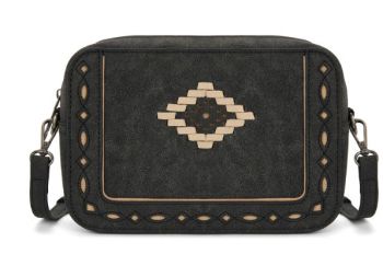MW1359-W120BK Montana West Western Aztec Cut-Out Crossbody Bag