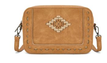 MW1359-W120BR Montana West Western Aztec Cut-Out Crossbody Bag