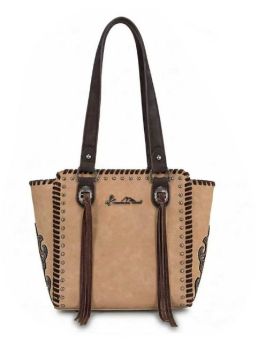 MW1373-8317TN Montana West Western Tassel Studded Tote Bag