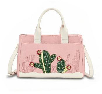 MW1376-8325DPK Montana West Cactus Embellished Crossbody Bag