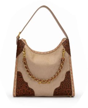 MW-HB-1384-918-TN Montana West Tooled Hobo Bag