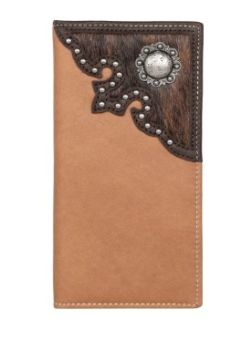 MWL-W033 BR Genuine Hair-On Leather Collection Men's Wallet