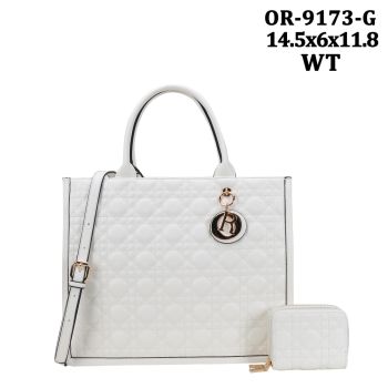 OR-9173G WT PATTERN DESIGNER NAG WITH WALLET