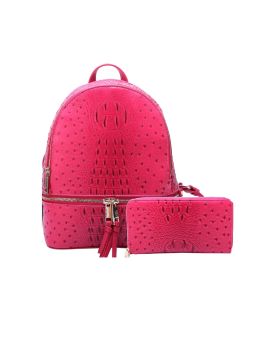 OS1062 MA OSTRICH BACKPACK WITH WALLET
