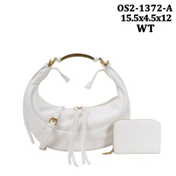OS2-1372A WT DESIGNER BAG WITH WALLET