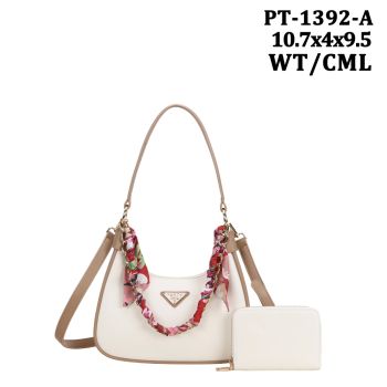 PT-1392AWT/CAM DESIGNER CROSS BODY BAG WITH WALLET