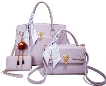 PU25523-T3 PP 2 HANDBAG WITH 1 WALLET SETS