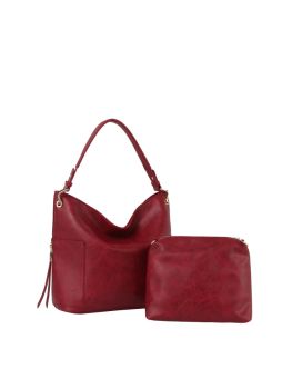 QF-0088-M RD DESIGNER 2PC HOBO BAG SET