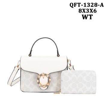 QFT-1328AWT DESIGNER MONOGLAM  BAG WITH WALLET