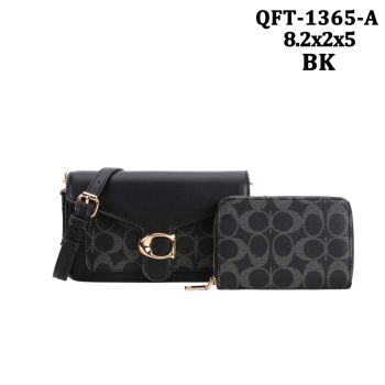 QFT-1365ABK DESIGNER CROSSBODY BAG WITH WALLET