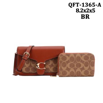 QFT-1365ABR DESIGNER CROSSBODY BAG WITH WALLET