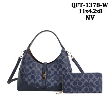 QFT-1378WNV HOBO DESIGNER BAG WITH WALLET