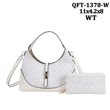 QFT-1378WWT HOBO DESIGNER BAG WITH WALLET