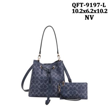 QFT-9197LNV DESIGNER DRAWER STRING BAG WITH WALLLET