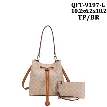 QFT-9197LTP DESIGNER DRAWER STRING BAG WITH WALLLET