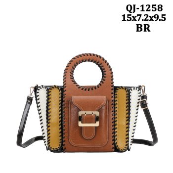 QJ-1258BR COLOR BRACK TOTE BAG