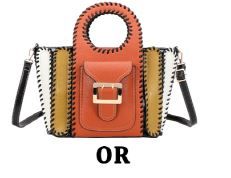 QJ-1258OR COLOR BRACK TOTE BAG