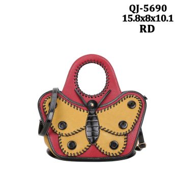 QJ-5690 RD DESIGNER BUTTERFLY BAG 