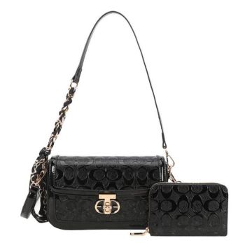 QP-1340ABK PATTEN DESIGNER CROSS BODY BAG WITH WALLET