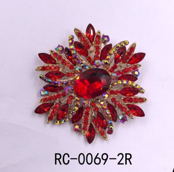 RC-0069-2RD RHODDIUM BROOCH