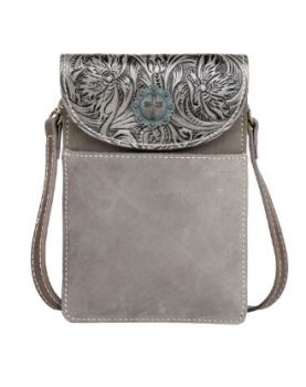 RLP-2002 CF1 Montana West Floral Tooled Genuine Leather Belt Loop Phone Holster Pouch/Multi-function Crossbody