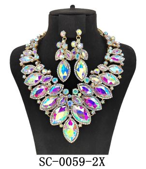 SC-0059 3X AB NECKLACE SET