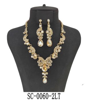 SC-0060 LT  CASTING BLING NECKLACE SET