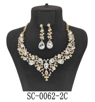 SC-0062-2C GOLD CR NECKLACE SET