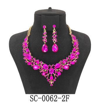 SC-0062-2F GOLD CR NECKLACE SET