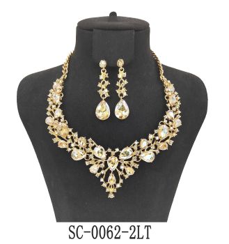 SC-0062-2LT TOPEZ CR NECKLACE SET