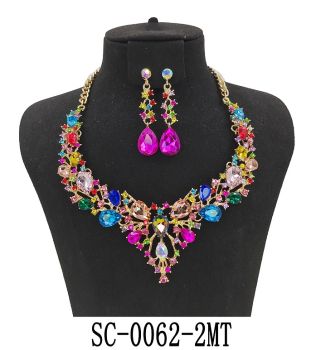 SC-0062-2MT MUTI CR NECKLACE SET