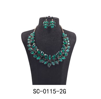 SC-0115-2G GN NECKLACE SET 