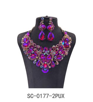 SC-9177-2PUX PU AB NECKLACE SET SET