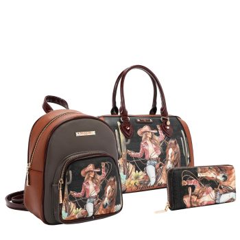 SET17117 SOFIA MONTANA NICOLE LEE 3PC HANDBAG SET