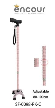 SF-0098 PK RHINESTONE QUARD CANE