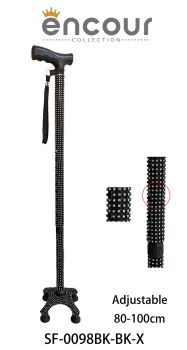 SF-0098 BK/AB RHINESTONE QUARD CANE