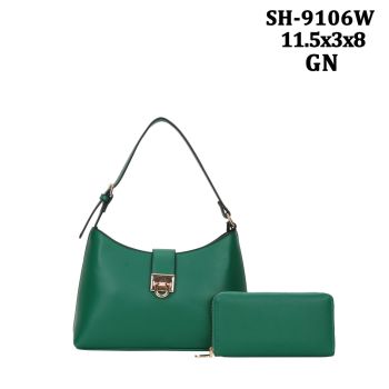 SH9106W GN DESIGNER CROSS BODY BAG WITH WALLET