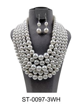 ST-0097-3WT 5LINE PEARL SET