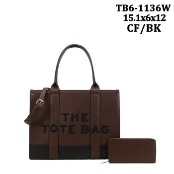 TB6-1136W CF BRICF CASE SHOPPING BAG WITH WALLET