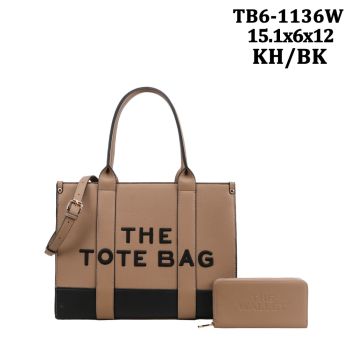 TB6-1136W KH BRICF CASE SHOPPING BAG WITH WALLET