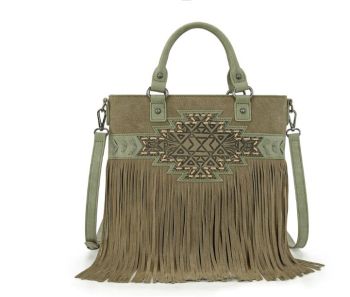 TR196G-8260MT Trinity Ranch Aztec Tooled Fringe Concealed Carry