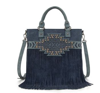 TR196G-8260NV Trinity Ranch Aztec Tooled Fringe Concealed Carry