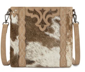 TR198G-9360TN Trinity Ranch Western Hair-On Cowhide Concealed Carry Crossbody