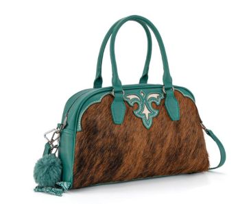 TR202-S5110TQ Trinity Ranch Genuine Cowhide Satchel/Crossbody