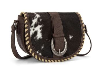 TR204-8360 CF Trinity Ranch Western Hair-On Cowhide Saddle Crossbody
