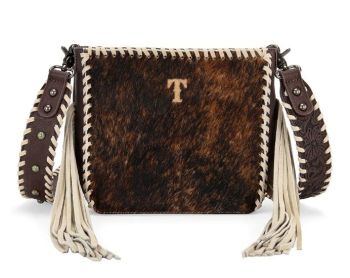 TR207-8360CF Trinity Ranch Cowhide Fringe Crossbody Bag