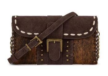 TR209-W2006CF Trinity Ranch Western Cowhide Buckle Crossbody Wallet Bag