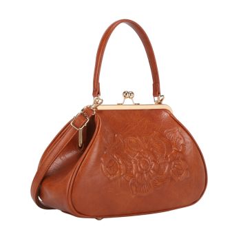 US-31871 BR  EMBOSSED CROSS BODY BAG